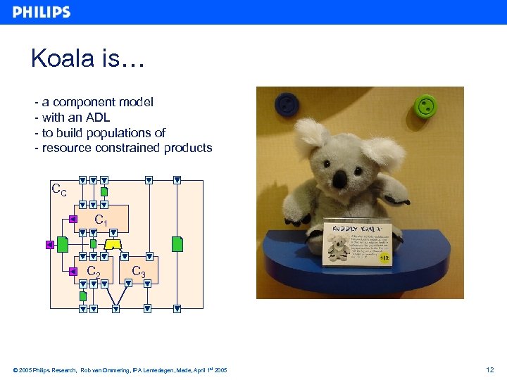 Koala is… - a component model - with an ADL - to build populations