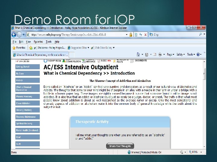 Demo Room for IOP 