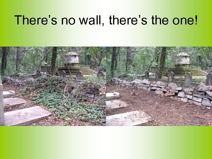 There’s no wall, there’s the one! 