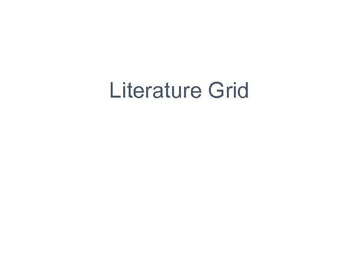 Literature Grid 