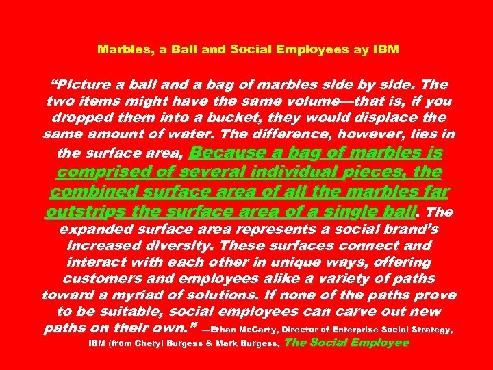 Marbles, a Ball and Social Employees ay IBM “Picture a ball and a bag