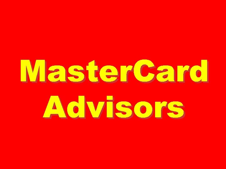 Master. Card Advisors 