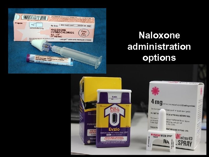 Naloxone administration options 