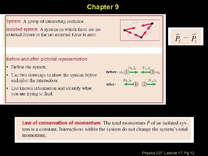 Chapter 9 Physics 207: Lecture 17, Pg 12 