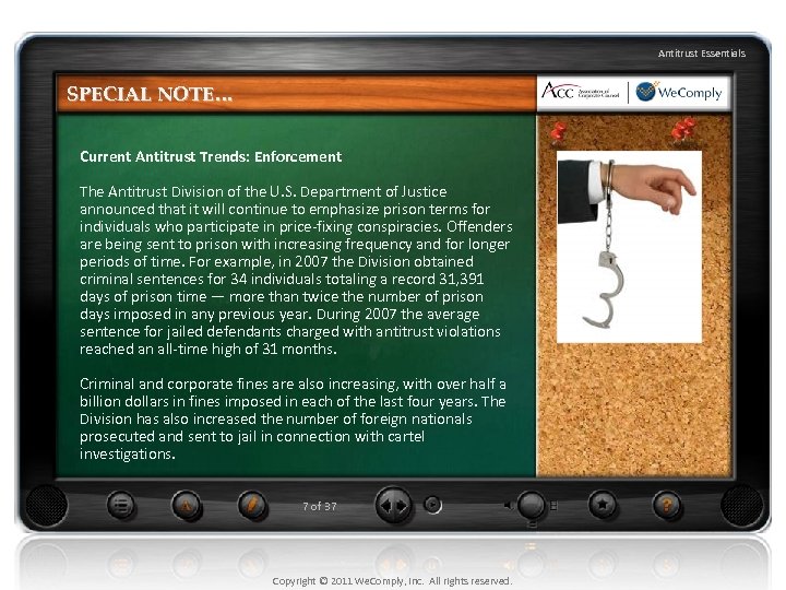 Antitrust Essentials SPECIAL NOTE… Current Antitrust Trends: Enforcement The Antitrust Division of the U.