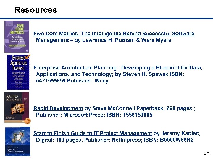 Resources Five Core Metrics: The Intelligence Behind Successful Software Management – by Lawrence H.