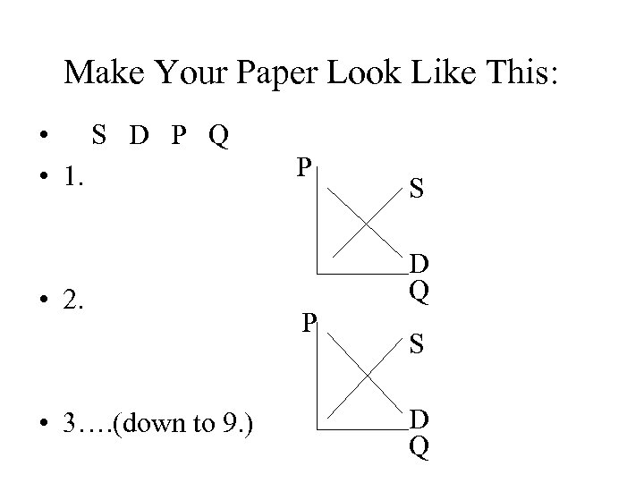 Make Your Paper Look Like This: • S D P Q • 1. •