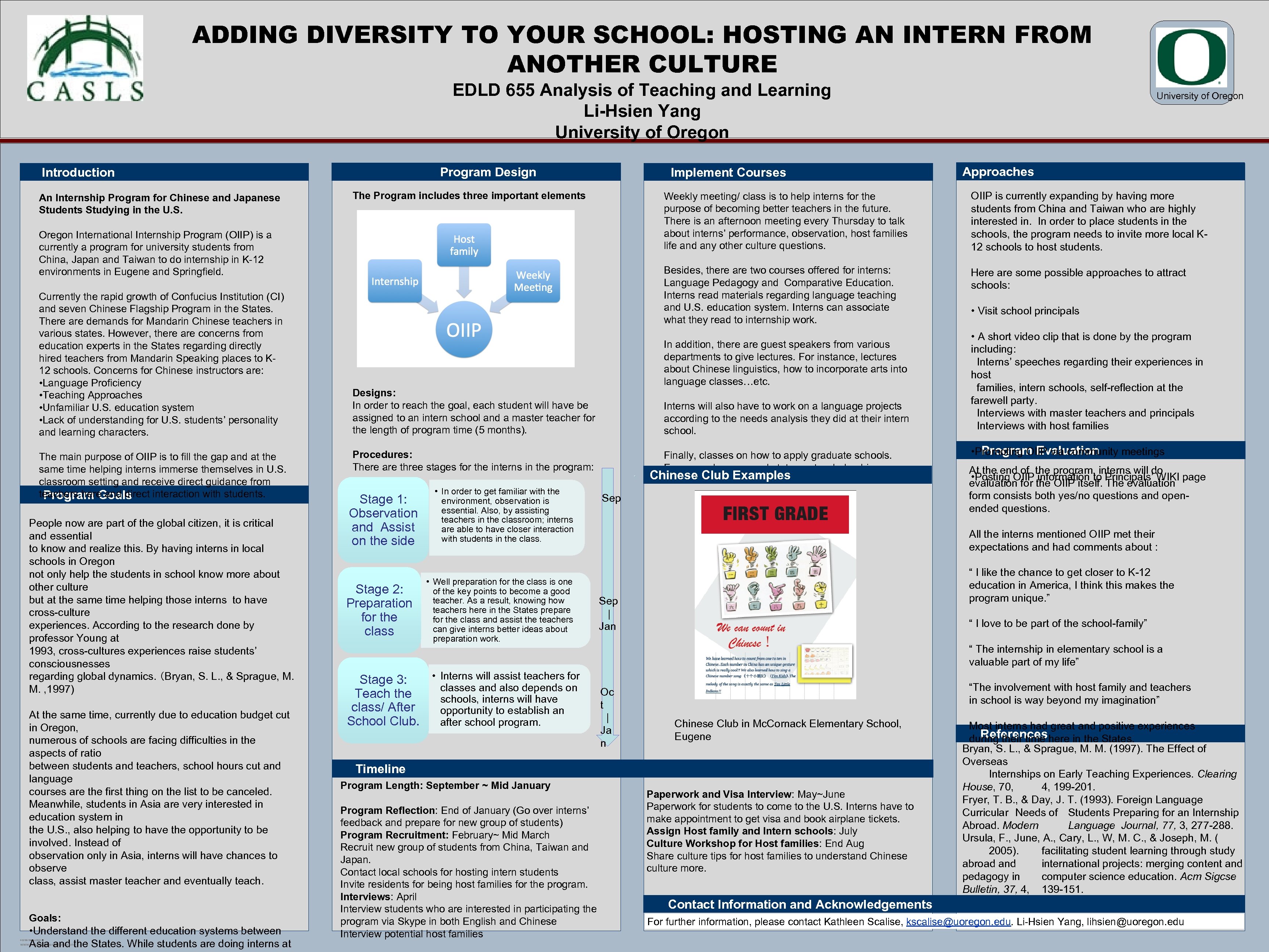 ADDING DIVERSITY TO YOUR SCHOOL: HOSTING AN INTERN FROM ANOTHER CULTURE EDLD 655 Analysis
