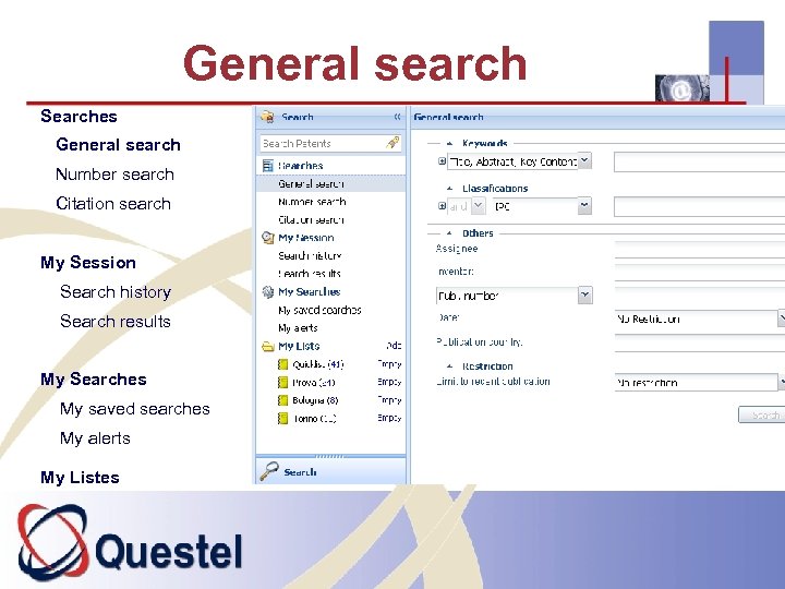General search Searches General search Number search Citation search My Session Search history Search