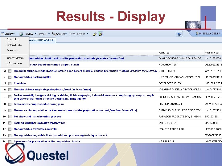 Results - Display 25 