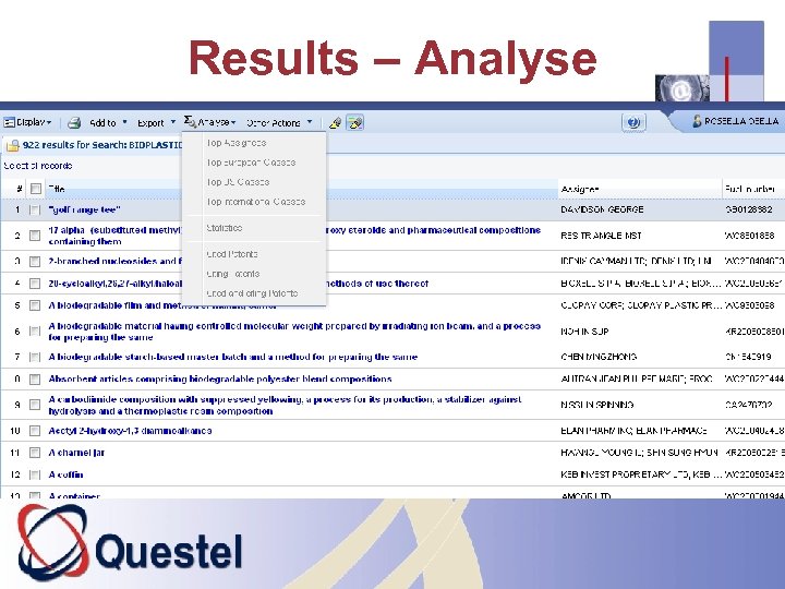 Results – Analyse 28 