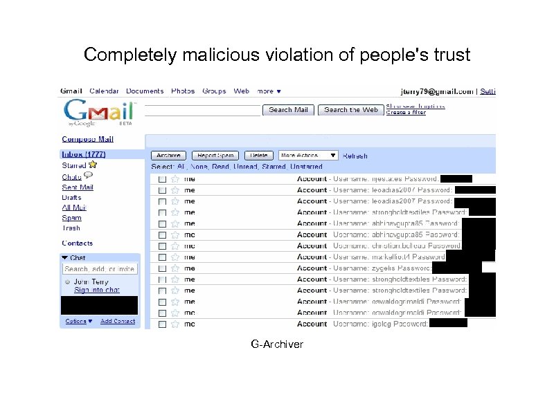 Completely malicious violation of people's trust G-Archiver 