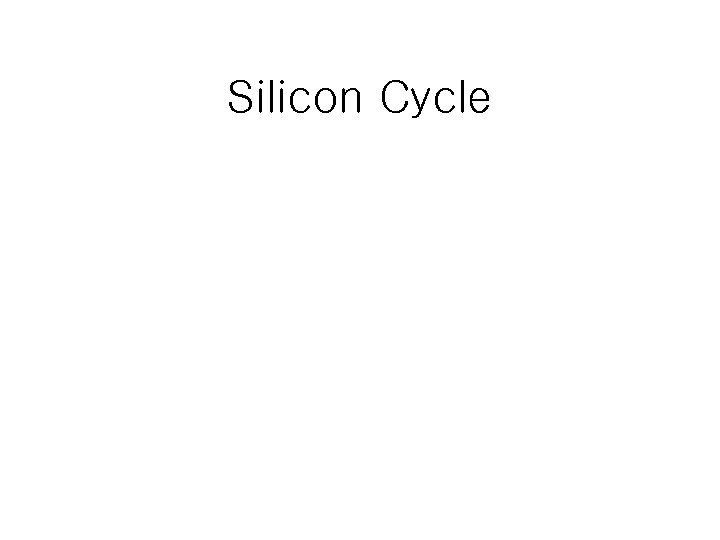Silicon Cycle 