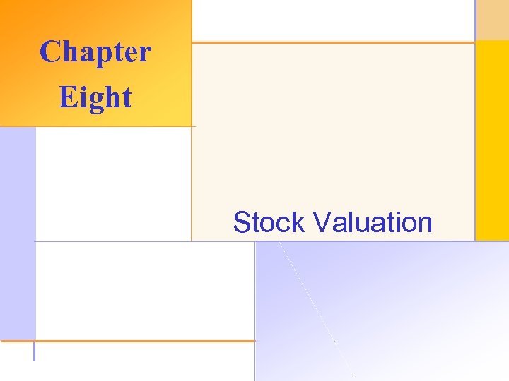 Chapter Eight Stock Valuation © 2003 The Mc. Graw-Hill Companies, Inc. All rights reserved.