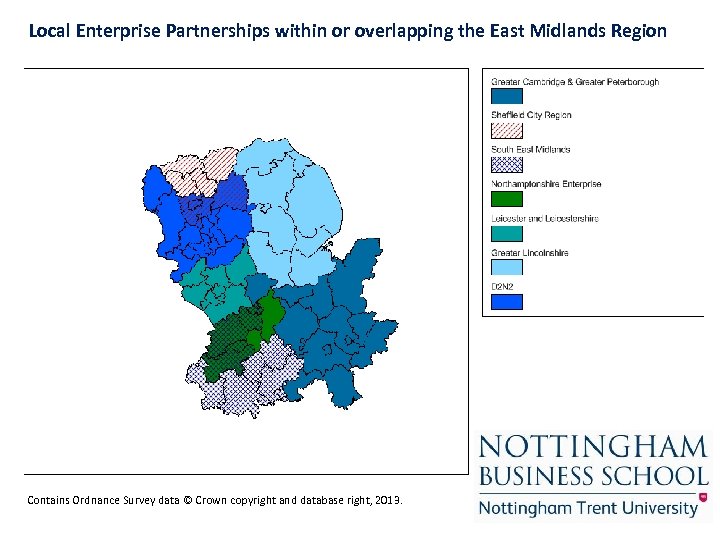 Local Enterprise Partnerships within or overlapping the East Midlands Region Contains Ordnance Survey data