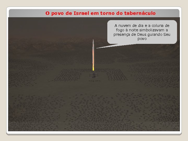 O povo de Israel em torno do tabernáculo A nuvem de dia e a