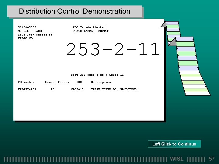 Distribution Control Demonstration 3016003036 ABC Canada Limited Minuet - FARG CRATE LABEL - BOTTOM