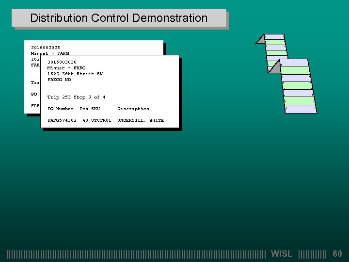 Distribution Control Demonstration 3016003036 Minuet - FARG 1623 38 th Street SW 3016003036 FARGO
