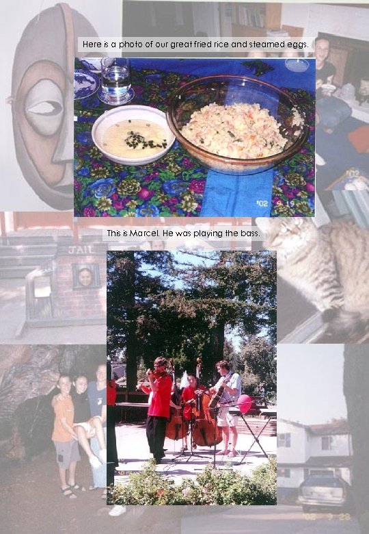 Here is a photo of our great fried rice and steamed eggs. This is