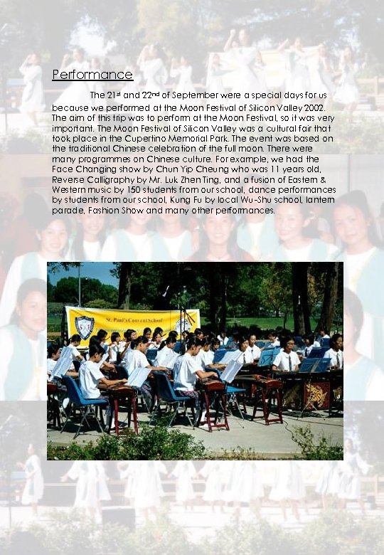 Performance The 21 st and 22 nd of September were a special days for