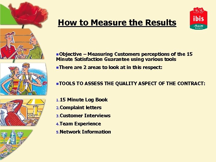 How to Measure the Results n. Objective – Measuring Customers perceptions of the 15