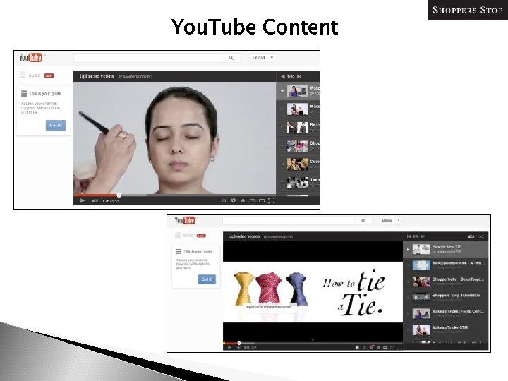 You. Tube Content 