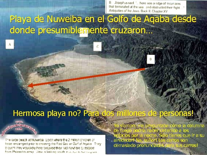 Playa de Nuweiba en el Golfo de Aqaba desde donde presumiblemente cruzaron… Hermosa playa