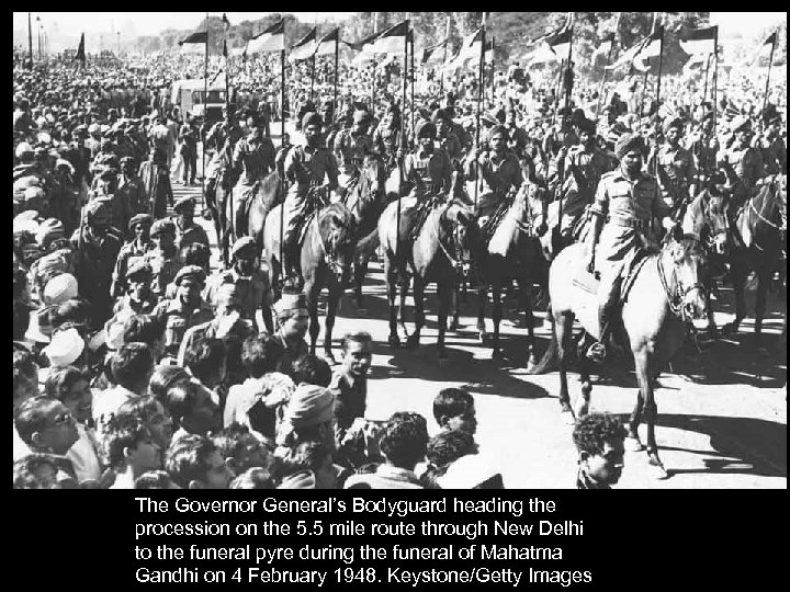 The Governor General’s Bodyguard heading the procession on the 5. 5 mile route through