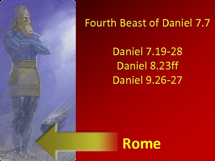 Fourth Beast of Daniel 7. 7 Daniel 7. 19 -28 Daniel 8. 23 ff