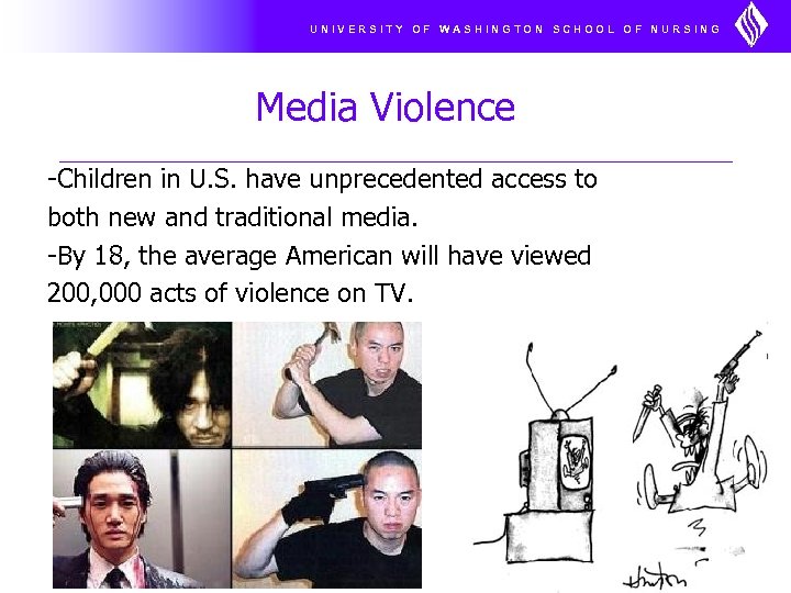 UNIVERSITY OF WASHINGTON SCHOOL OF NURSING Media Violence -Children in U. S. have unprecedented
