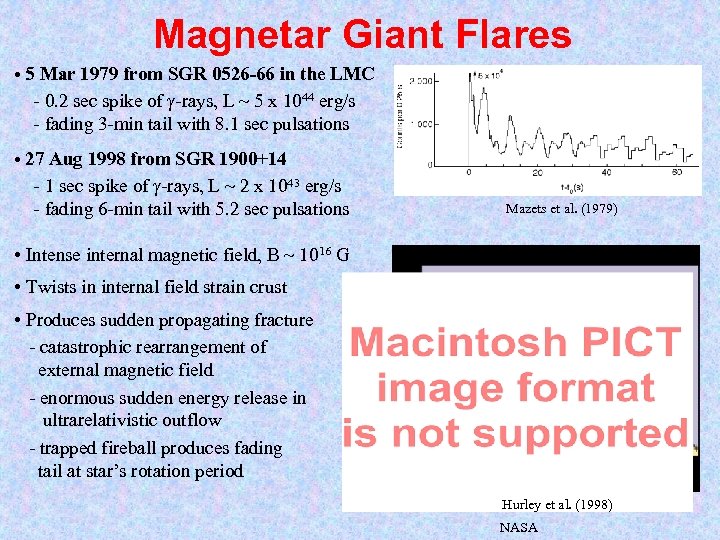 Magnetar Giant Flares • 5 Mar 1979 from SGR 0526 -66 in the LMC