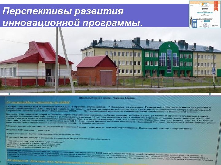 Перспективы развития инновационной программы. 