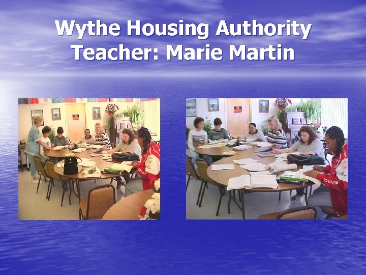 Wythe Housing Authority Teacher: Marie Martin 