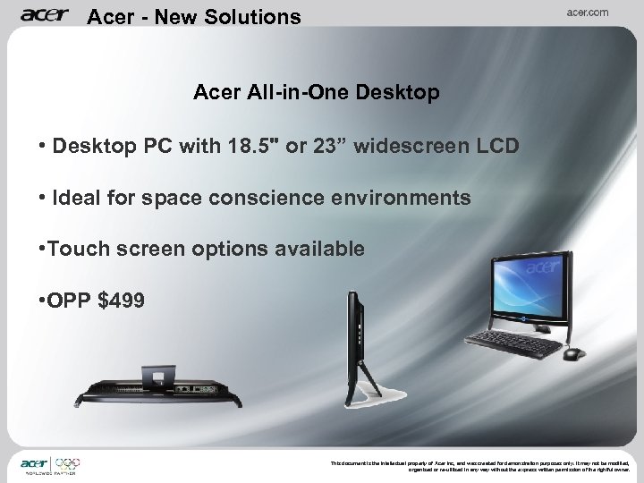 Acer - New Solutions Acer All-in-One Desktop • Desktop PC with 18. 5