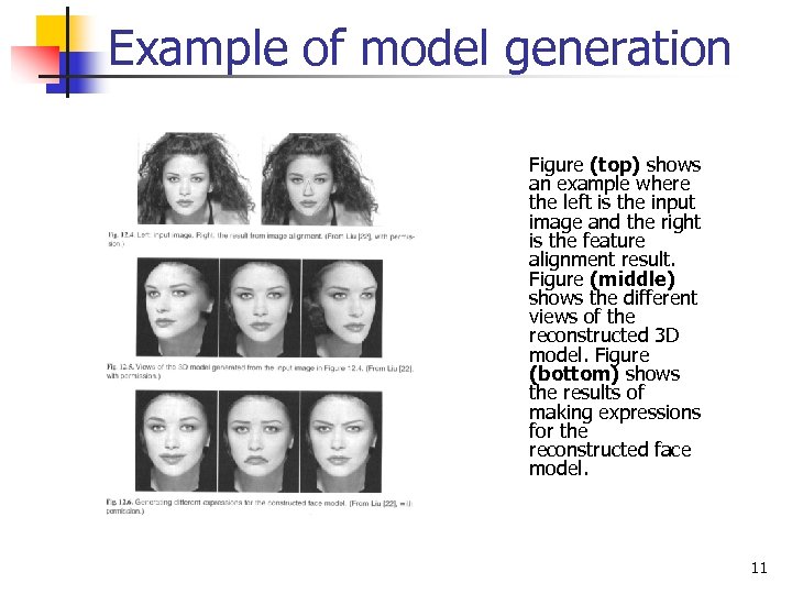 Example of model generation Figure (top) shows an example where the left is the