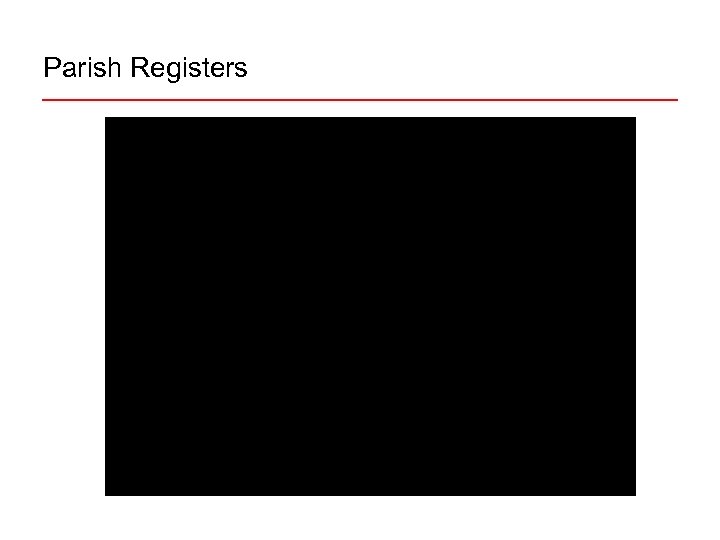 Parish Registers 