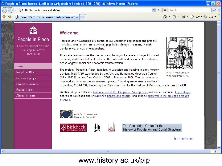 www. history. ac. uk/pip 