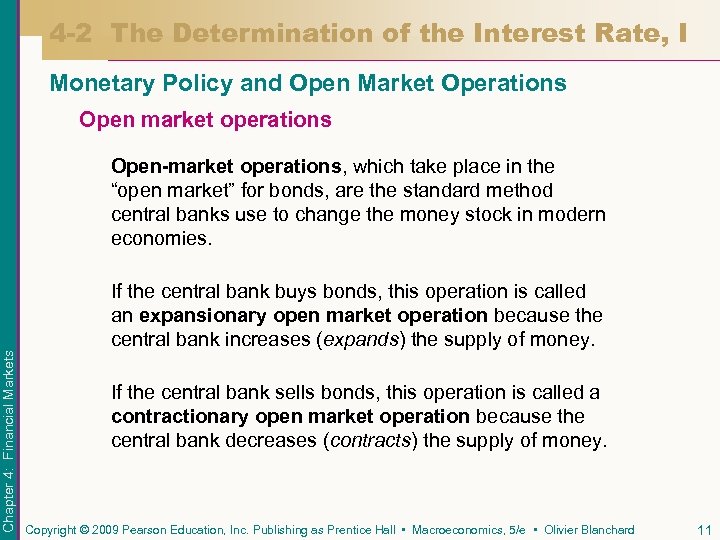 4 -2 The Determination of the Interest Rate, I Monetary Policy and Open Market