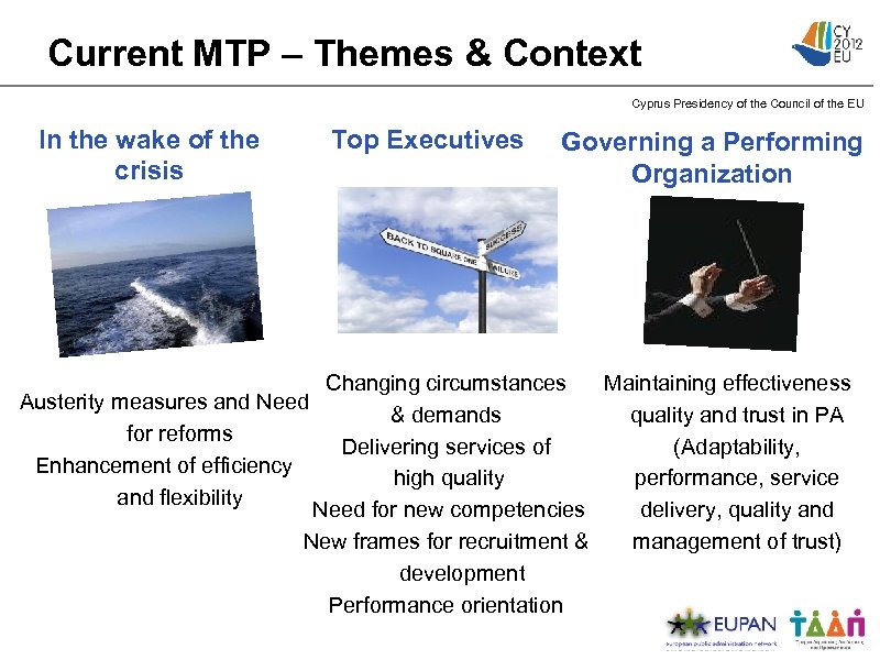 Current MTP – Themes & Context Cyprus Presidency of the Council of the EU