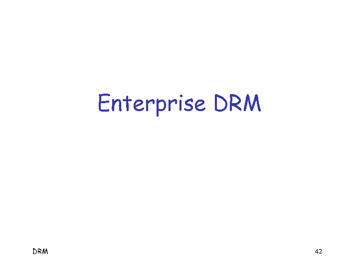 Enterprise DRM 42 