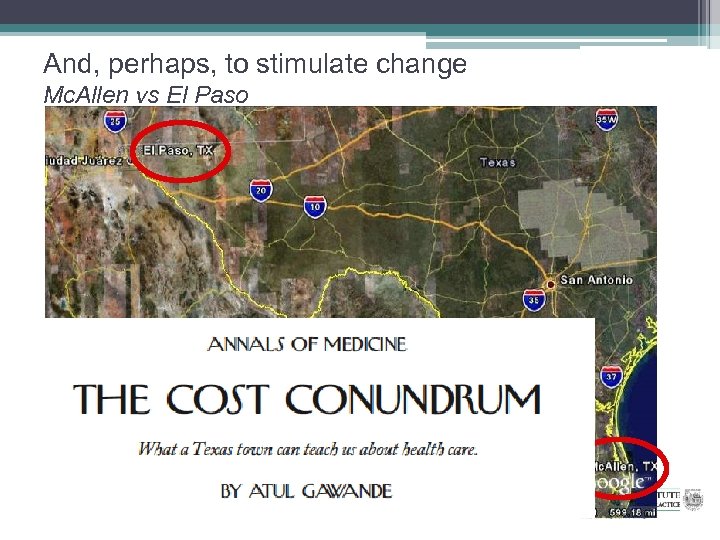 And, perhaps, to stimulate change Mc. Allen vs El Paso 