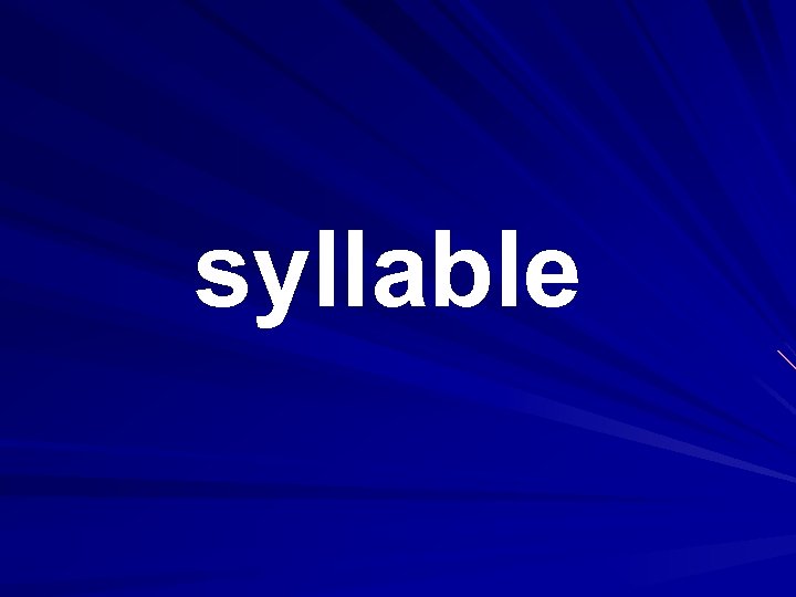 syllable 