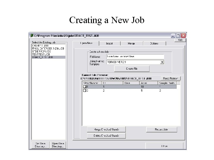 Creating a New Job 