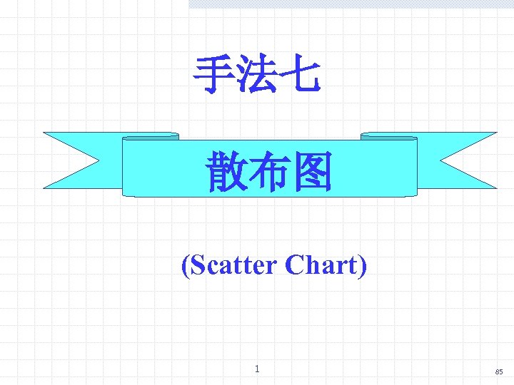 手法七 散布图 (Scatter Chart) 1 85 