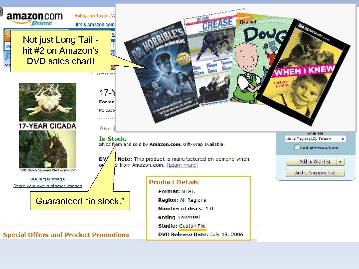 Not just Long Tail hit #2 on Amazon’s DVD sales chart! Guaranteed “in stock.