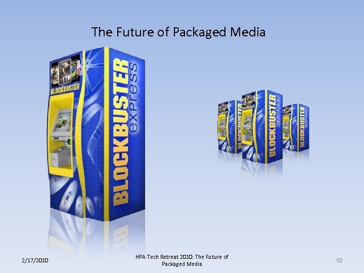 The Future of Packaged Media 2/17/2010 HPA Tech Retreat 2010: The Future of Packaged