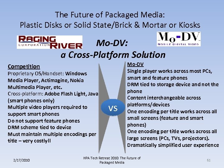The Future of Packaged Media: Plastic Disks or Solid State/Brick & Mortar or Kiosks