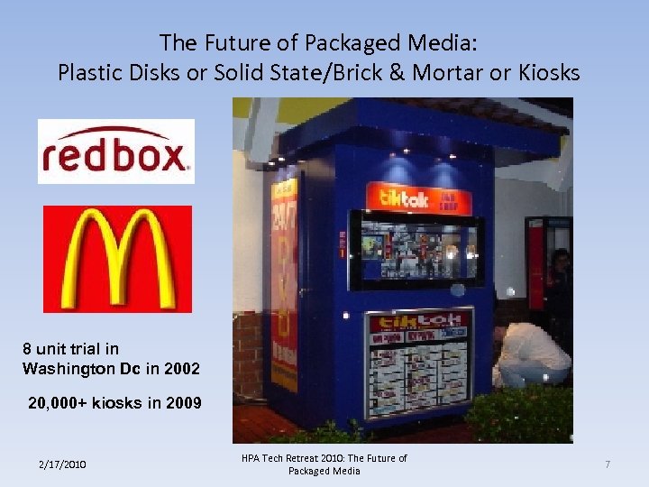 The Future of Packaged Media: Plastic Disks or Solid State/Brick & Mortar or Kiosks