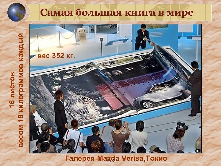  16 листов весом 18 килограммов каждый Самая большая книга в мире вес 352