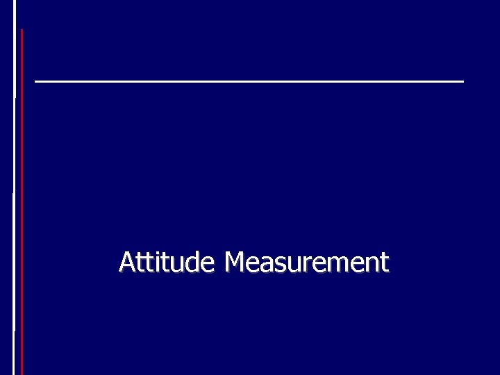 Attitude Measurement 